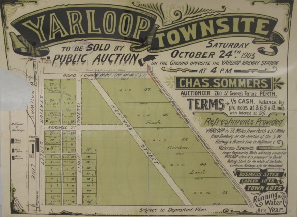 Real estate plan Yarloop Townsite 1903
