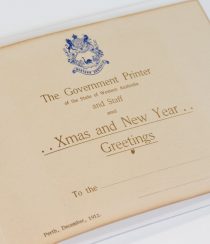Government Printer Xmas and New Year Greetings 1912. PR11337